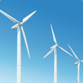 浮体式等洋上風力発電設備のイメージ